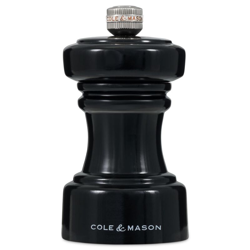 Cole & Mason Hoxton Black Gloss Salt Mill 104mm image number 0